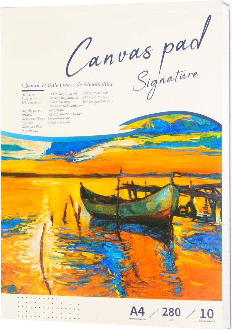 BRUTRIKS Canvas Paper Pad for Acrylic and Oil Paints, 9x12 Inch, 10 Sheets Canvas Paper(131lb/280gsm), Artist Drawing and Painting Surface - Image 1